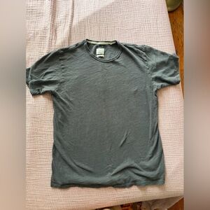 rag & bone Gray Distressed Tee | Oversized Slub Cotton T-Shirt | Size M